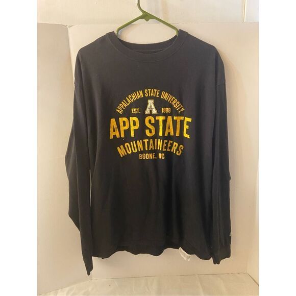 Appalachian state university long sleeved black Russel tshirt xl 46-48 mens - Picture 1 of 6